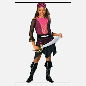 :* New Rubie's Girls Bratz Pirate Pink Black Halloween Dress-Up Costume Sz S 4-6